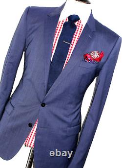 Bnwt Luxury Mens D&g Dolce & Gabbana Navy Blue Slim Fit Suit 44r W38 X L32