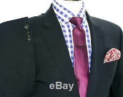 Bnwt Luxury Mens Emporio Armani Dark Plain Navy Slim Fit 2 Piece Suit 44l W38