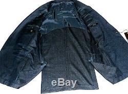 Bnwt Luxury Mens Ermenegildo Zegna Navy Donegal Tweed Slim Fit Suit 42r W36