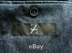 Bnwt Luxury Mens Ermenegildo Zegna Navy Donegal Tweed Slim Fit Suit 42r W36