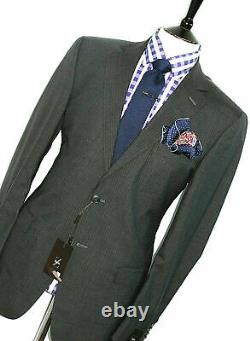 Bnwt Luxury Mens Ermenegildo Zegna Pinstripe Charcoal Grey Suit42r W36