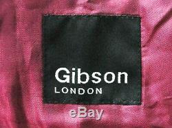 Bnwt Luxury Mens Gibson London Navy Blue 3 Piece Slim Fit Suit 42r W34 X L31