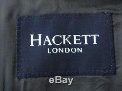 Bnwt Luxury Mens Hackett London Charcoal Grey Tailor- Made Slim Fit Suit 44r W38