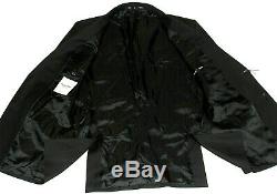 Bnwt Luxury Mens Hardy Amies Savile Row Chic Plain Black Slim Fit Suit 38r W32