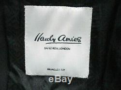 Bnwt Luxury Mens Hardy Amies Savile Row Chic Plain Black Slim Fit Suit 38r W32