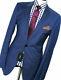 Bnwt Luxury Mens Hugo Boss Petrol Blue Slim Fit 2 Piece Suit 42l W36 X L35