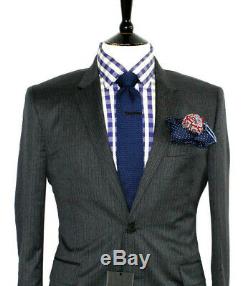 Bnwt Luxury Mens Paul Smith London Charcoal Grey Pinstripe Slim Fit Suit 38r W32
