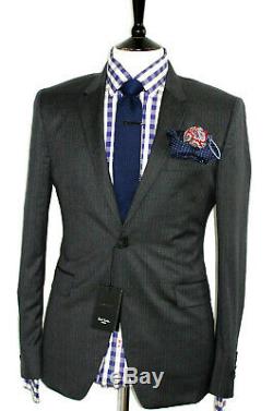 Bnwt Luxury Mens Paul Smith London Charcoal Grey Pinstripe Slim Fit Suit 38r W32