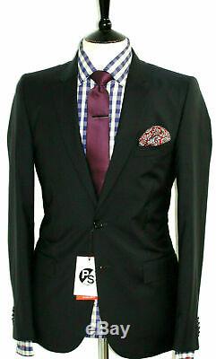 Bnwt Luxury Mens Paul Smith London Ps Collection Black Slim Fit Suit 44r W38