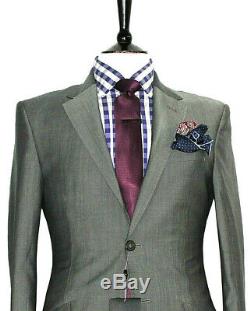 Bnwt Luxury Mens Paul Smith Westbourne Sharkskin Charcoal Slim Fit Suit 36r W30