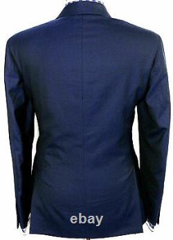 Bnwt Luxury Mens Ralph Lauren Polo Solid Navy Blue Slim Fit Suit 38r W32