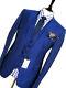 Bnwt Luxury Mens Reiss London Royal Petrol Blue 3 Piece Slim Fit Suit 40r W34