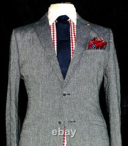 Bnwt Luxury Mens Ted Baker London 100% Linen Slim Fit Suit 42r W36 X L32