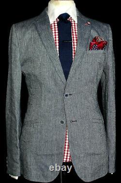 Bnwt Luxury Mens Ted Baker London 100% Linen Slim Fit Suit 42r W36 X L32