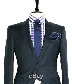 Bnwt Luxury Mens Thomas Pink Loro Piana Navy Birdseye Slim Fit Suit 40r W34