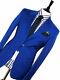 Bnwt Luxury Mens Versace Collection Tonik Royal Blue Slim Fit Suit 42r W36
