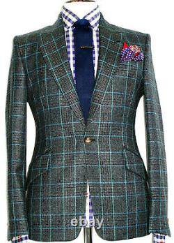 Bnwt Luxury Mens Vivienne Westwood London Check Slim Fit Cropped Suit 38r W32