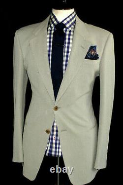 Bnwt Mens Armani Collezioni Italian Biege Formal/ Wedding Slim Fit Suit 46r W40