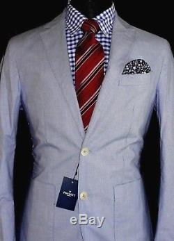 Bnwt Mens Designer Hackett London Micro Check Slim Fit Suit Jacket Blazer 38r