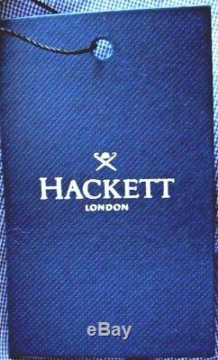 Bnwt Mens Designer Hackett London Micro Check Slim Fit Suit Jacket Blazer 38r
