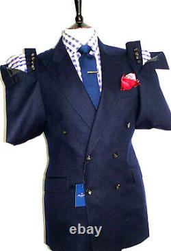 Bnwt Mens Hackett Of London 1940s Inspired Bespoke-custom Fit Suit 44r W38