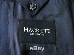 Bnwt Mens Hackett Sartorial Tuxedo Dinner Plain Black Slim Fit Suit 38r W32