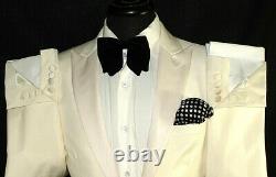 Bnwt Mens Hackett Sartorial Tuxedo Dinner Slim Fit Plain White Suit 38r W32