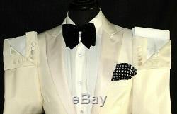 Bnwt Mens Hackett Sartorial Tuxedo Dinner Slim Fit Plain White Suit 46r W40