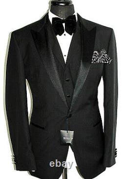 Bnwt Mens Hugo Boss Black Tuxedo Dinner 3 Piece Classic Fit Suit 42r W36 X L32