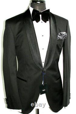 Bnwt Mens Hugo Boss Italian Black Tuxedo Dinner Slim Fit Suit 40r W34 X L32