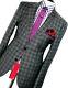 Bnwt Mens Hugo Boss Italian Tartan Check Slim Fit 2 Piece Suit 46r W40 X L33