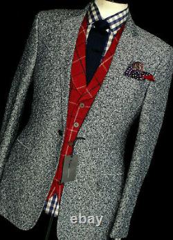 Bnwt Mens Kilgour Savile Row London Fleck Check Slim Fit Suit Jacket/ Blazer 38r