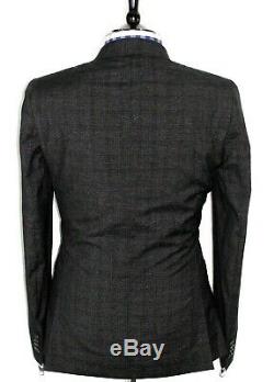 Bnwt Mens Paul Smith Darker Charcoal Grey Micro Check Slim Fit Suit 38r W32