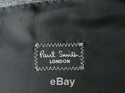 Bnwt Mens Paul Smith London Grey Box Check 3 Piece Slim Fit Suit 42r W36 X L31