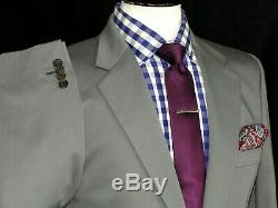 Bnwt Mens Paul Smith London Khaki Grey Formal/ Wedding Slim Fit Suit 40r W34