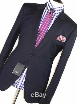 Bnwt Mens Paul Smith London Micro Check Navy Slim Fit Tailor-made Suit 44r W38