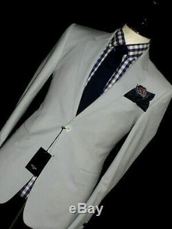 Bnwt Mens Paul Smith London Off White Grey Formal/ Wedding Slim Fit Suit 38r W32