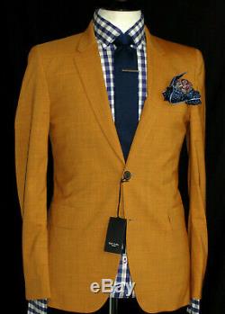 Bnwt Mens Paul Smith London Orange Gold 2019 Collection Slim Fit Suit 38r W32