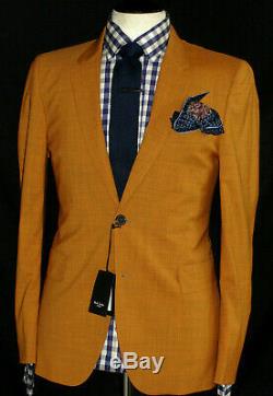 Bnwt Mens Paul Smith London Orange Gold 2019 Collection Slim Fit Suit 38r W32