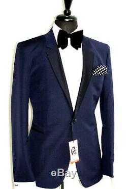 Bnwt Mens Paul Smith London Ps Tuxedo Dinner Navy Textured Slim Fit Suit 40r W34