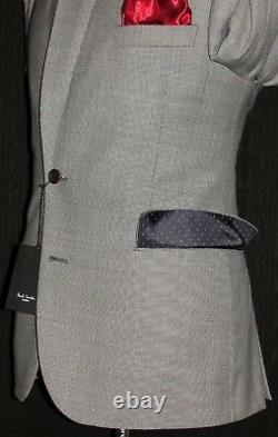 Bnwt Mens Paul Smith London Tailor-made New Edition Textured Grey Suit 44r W38