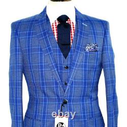 Bnwt Mens Paul Smith London Tartan Box Check 3 Piece Slim Fit Suit 40r W34 X L31