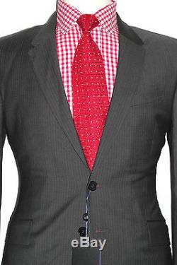 Bnwt Mens Paul Smith Ps Grey Fine Herringbone Classic Slim Fit Suit 40r W34