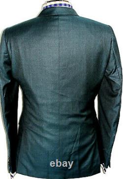 Bnwt Mens Paul Smith Soho London Neurave Green Slim Fit 3 Piece Suit 42r W36