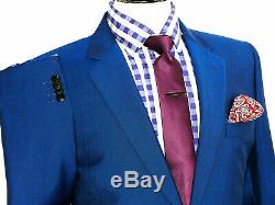 Bnwt Mens Paul Smith Soho London Royal Petrol Blue Slim Fit Suit 38r W32