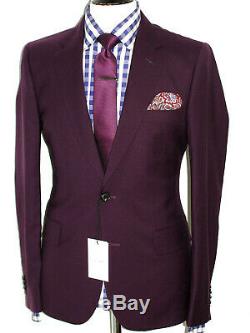 Bnwt Mens Paul Smith Soho London The Mainline Burgundy Slim Fit Suit 40r W34