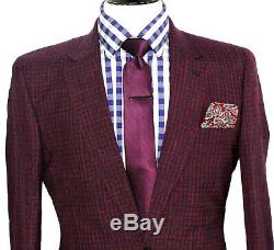 Bnwt Mens Paul Smith The Mainline London Gingham Check Slim Fit Suit 40r W34