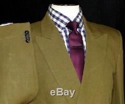 Bnwt Mens Paul Smith The Mainline London Olive Green Db Slim Fit Suit 38r W32