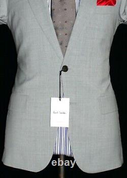 Bnwt Mens Paul Smith The Mayfair Fit New Edition Sharkskin Grey Suit 38r W32