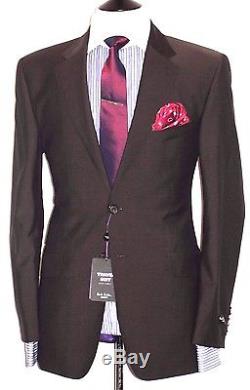 Bnwt Mens Paul Smith The Wetbourne Dark Brown Slim Fit Suit 40r W34